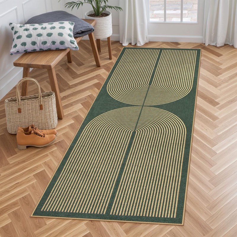 Commercial Kitchen Background - Tapete Art Deco com fundo verde