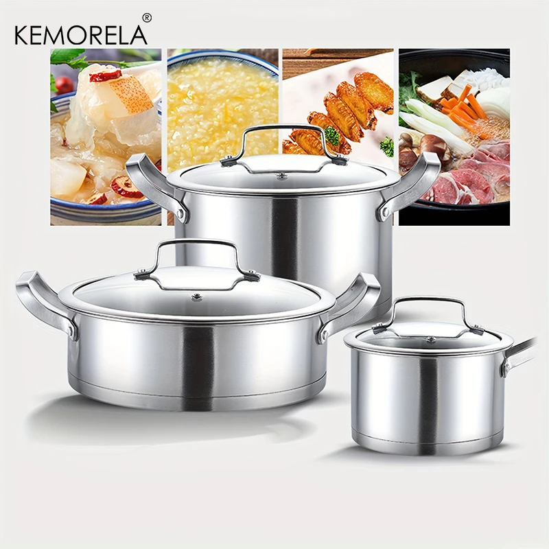 Soup Kettle Warmer - Conjunto de panelas de aço inoxidável,