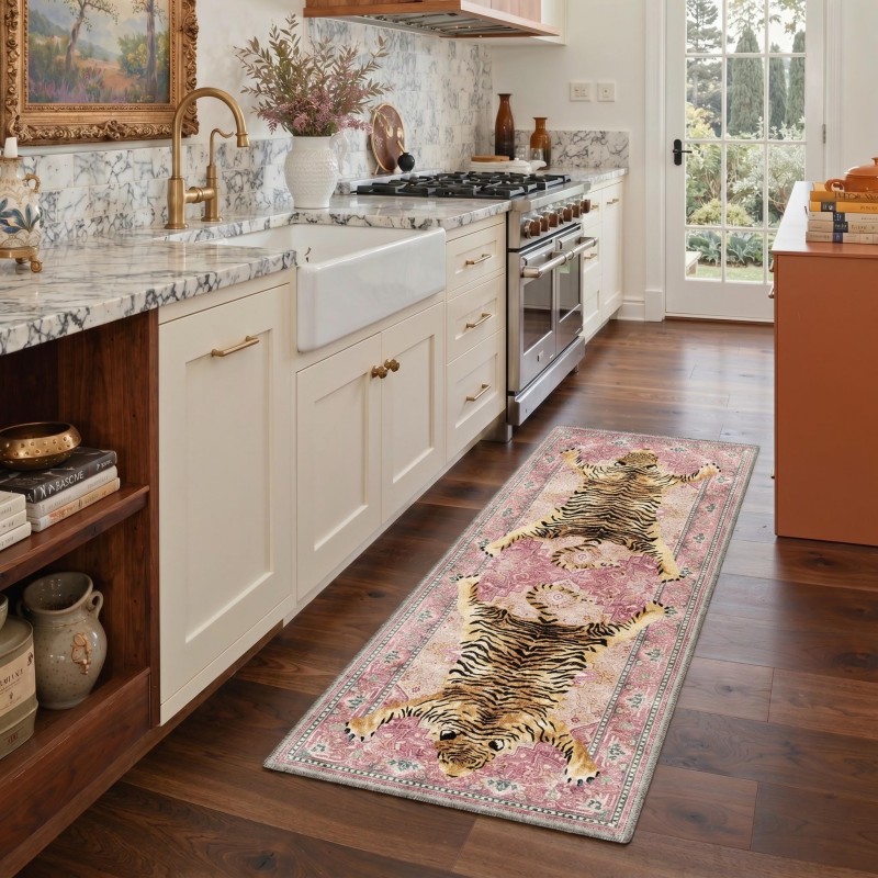 Tapete persa floral com fundo  - Commercial Kitchen Background avaliação e preço