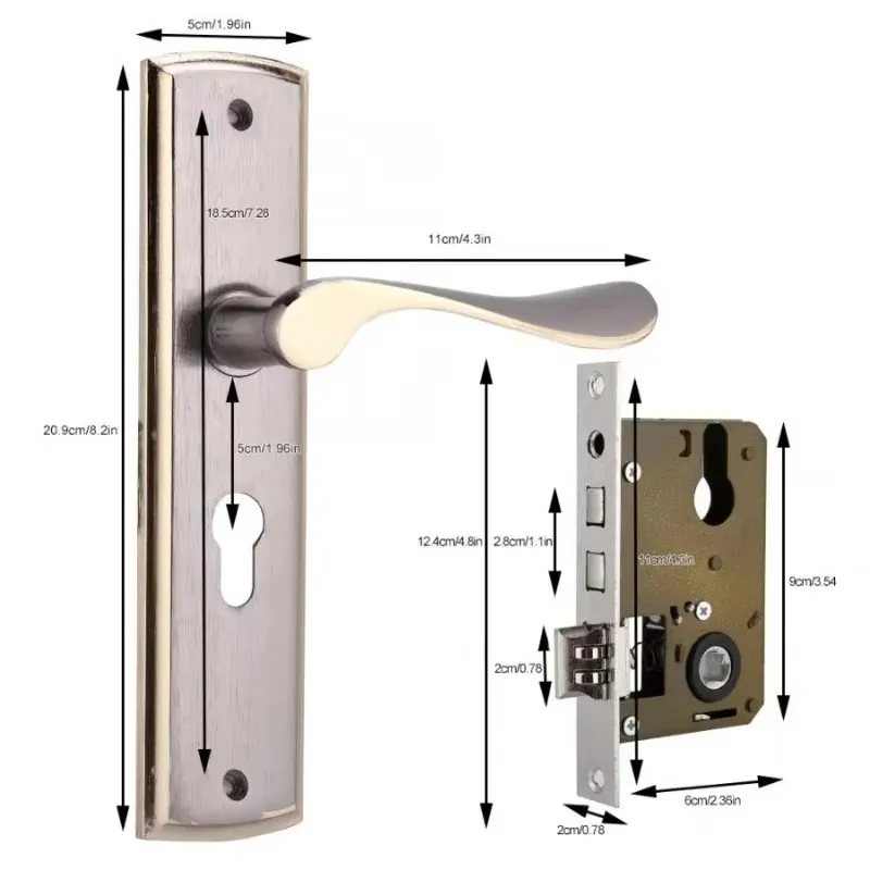 Silencioso Porta Handle Lock p - Commercial Kitchen Door avaliação e preço