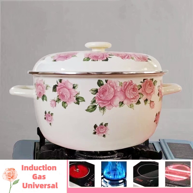 Panela esmaltada de orelhas du - Soup Kettle Warmer avaliação e preço