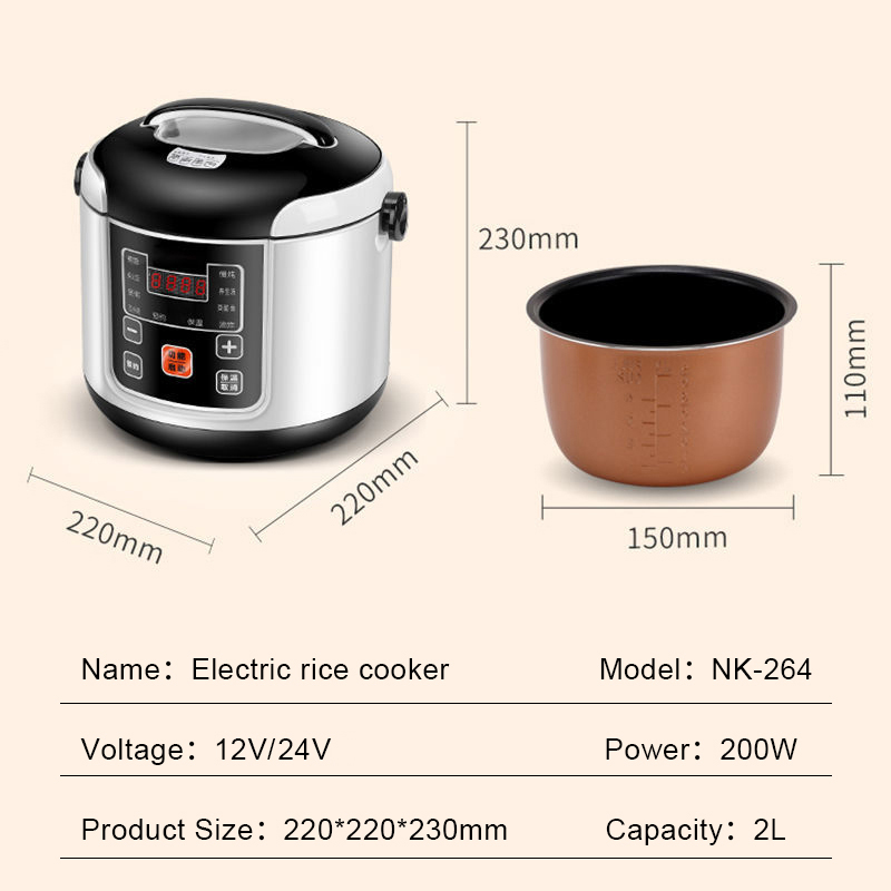 Mini panela de arroz 12v 24v,  - Soup Kettle Warmer avaliação e preço