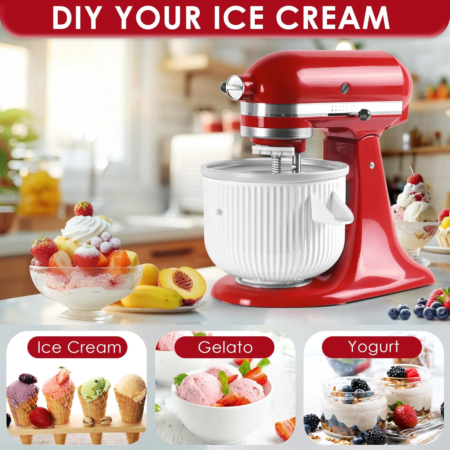 Acessório para máquina de sorv - Commercial Kitchenaid avaliação e preço